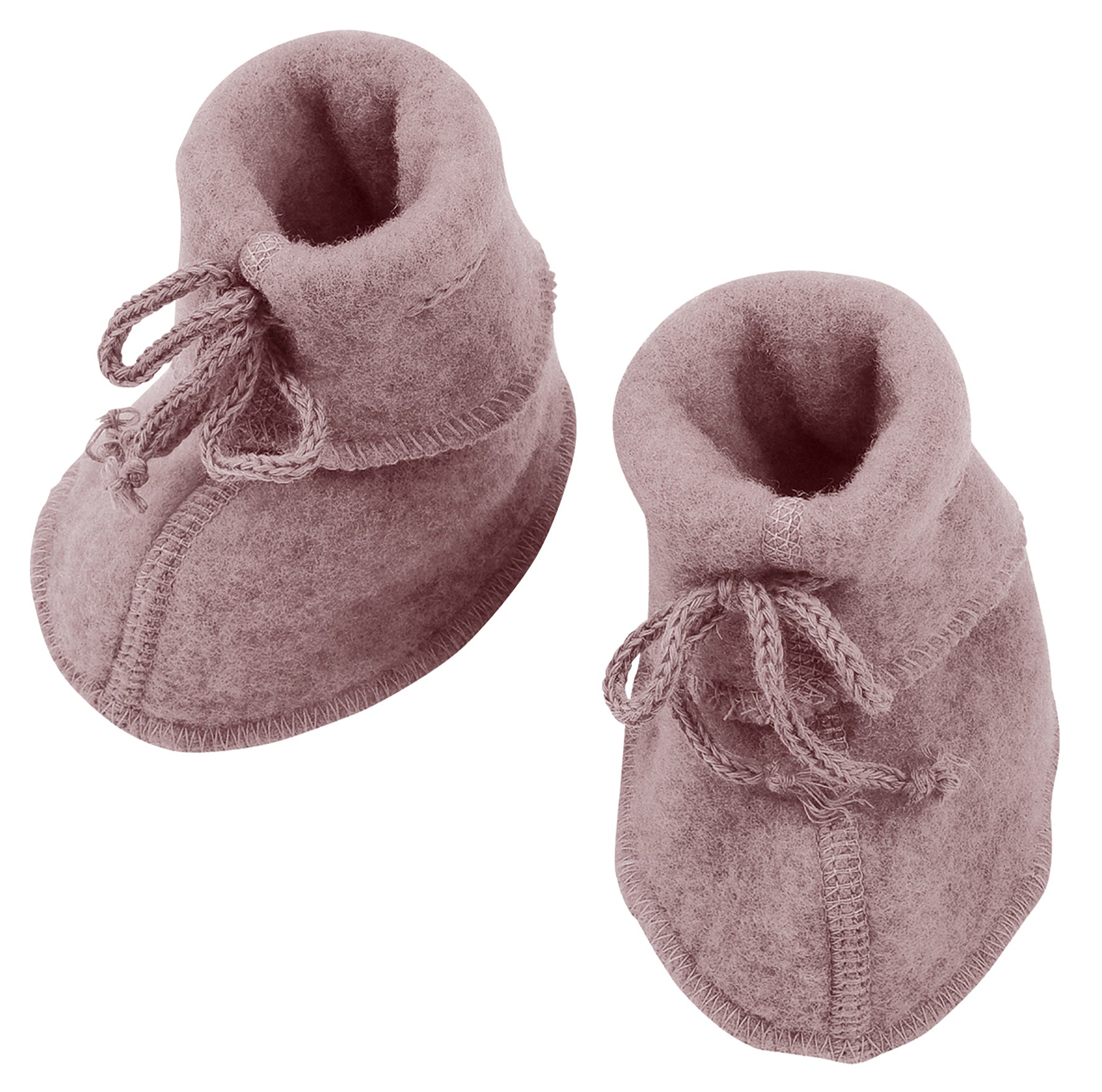 Engel Natur Baby-Schühchen Wollfleece, Rosenholz melange