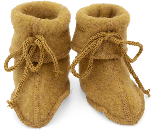 Engel Natur Baby-Schühchen Wollfleece, Safran