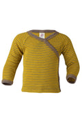 Engel Natur Baby-Wickelshirt  Wolle/Seide, Safran/Walnuss