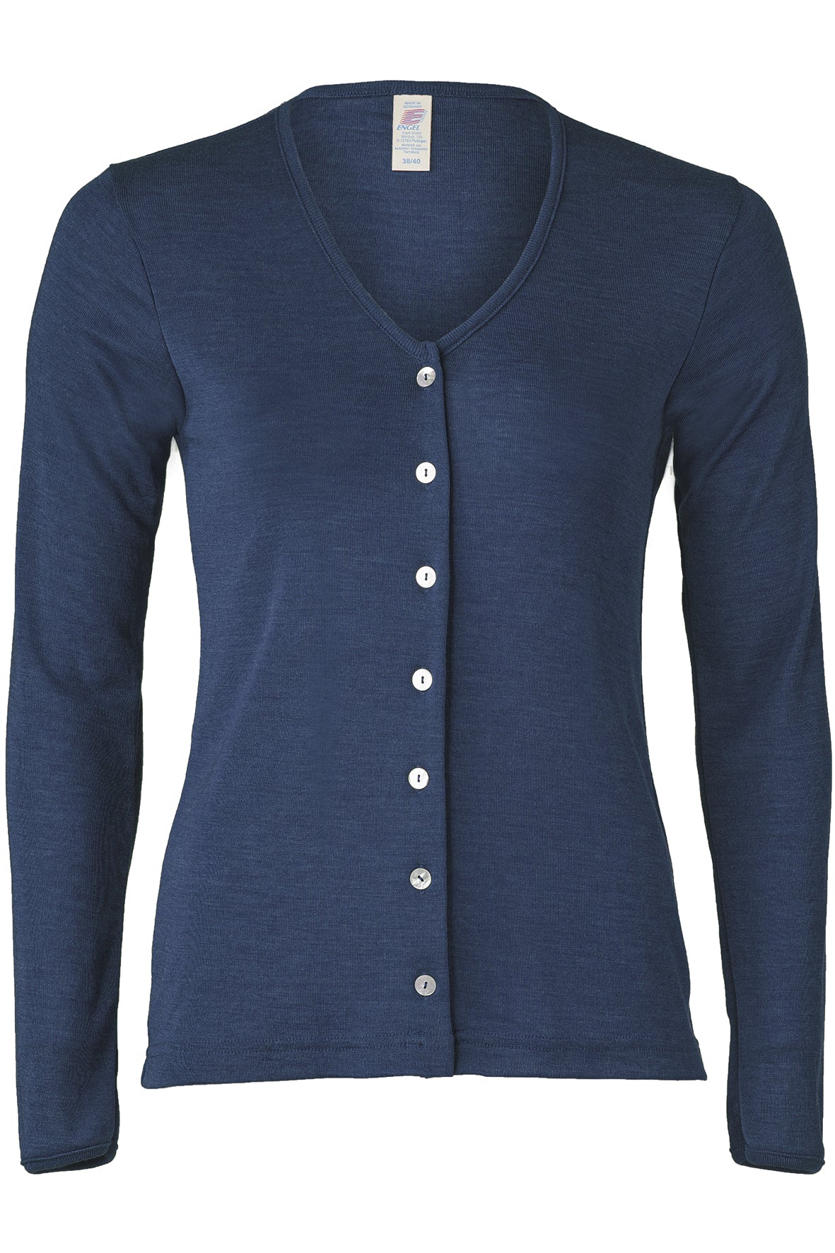 Engel Natur Damen Cardigan Wolle/Seide, Marine