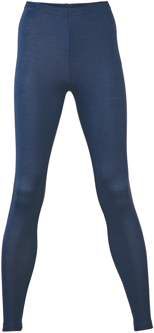 Engel Natur Damen Leggings Wolle/Seide, Marine