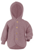 Engel Natur Kapuzenjacke Wollfleece, Rosenholz
