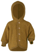 Engel Natur Kapuzenjacke Wollfleece, Safran melange