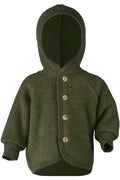 Engel Natur Kapuzenjacke Wollfleece, Schilf