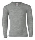 Engel Natur Unterhemd/Langarmshirt Wolle/Seide, Hellgrau melange