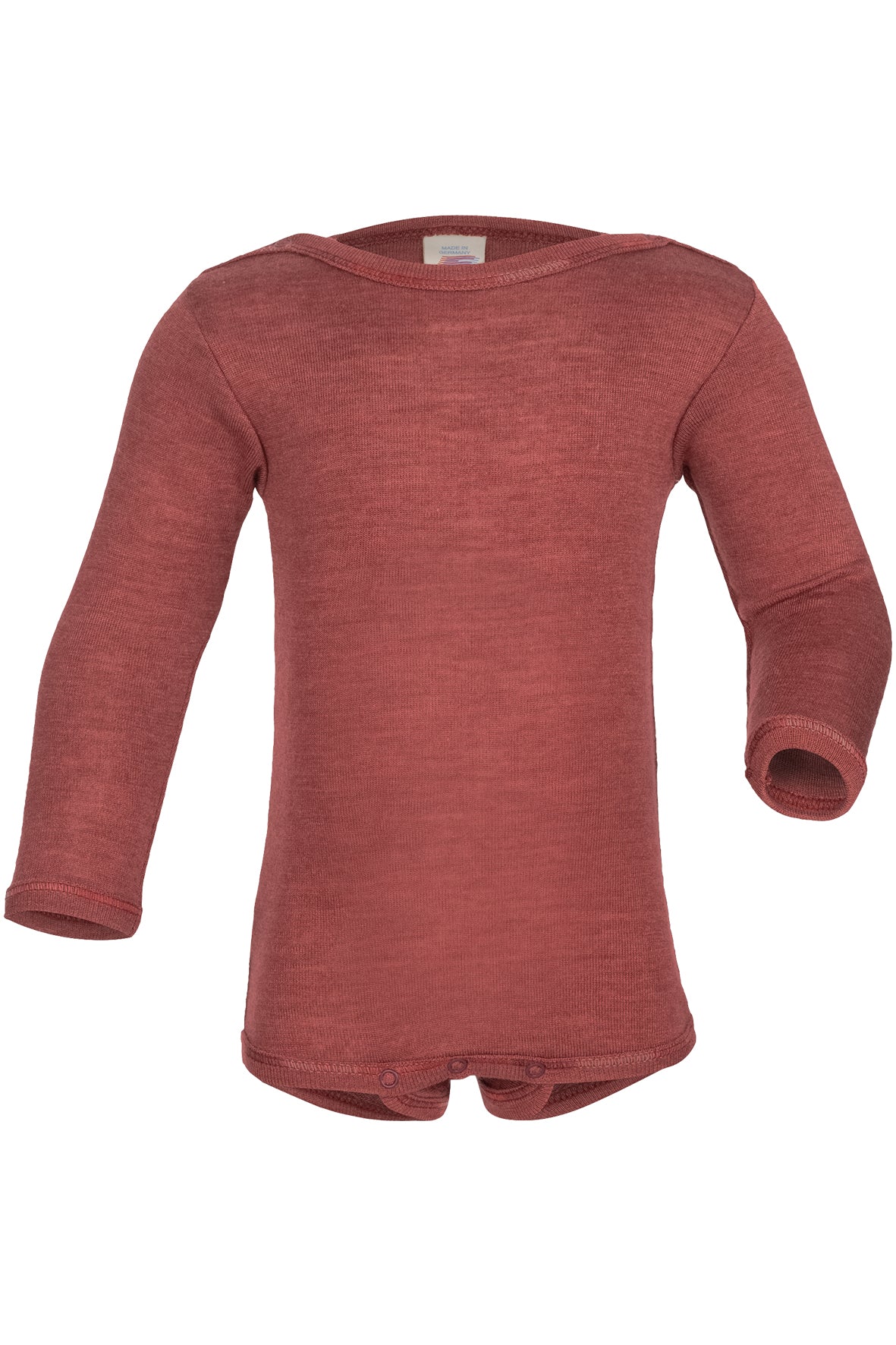 Engel Natur Langarm-Body Wolle/Seide, Kupfer