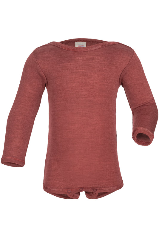 Engel Natur Langarm-Body Wolle/Seide, Kupfer