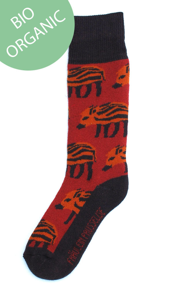 Bio Kinder-Frottee-Socken Wildschwein