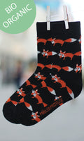 Bio Erwachsenen-Socken Fuchs schwarz