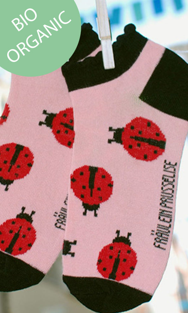 Bio Damen-Sneakersocken Marienkäfer