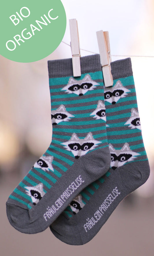 Bio Kindersocken Waschbär