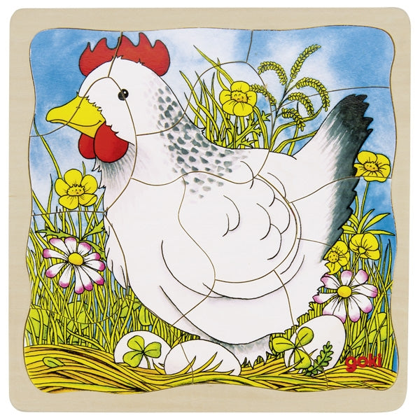 goki Schichtenpuzzle Huhn
