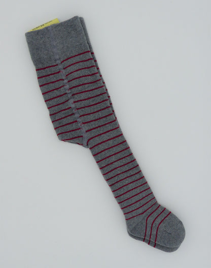 Grödo Baby Frottee-Strumpfhose, Grau/Rot