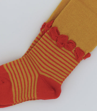 Grödo Baby-Strumpfhose Rüschen, messing