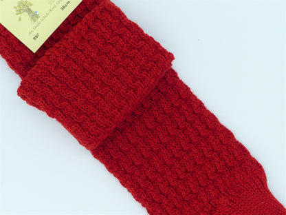 Grödo Strickstulpen Wolle, rot