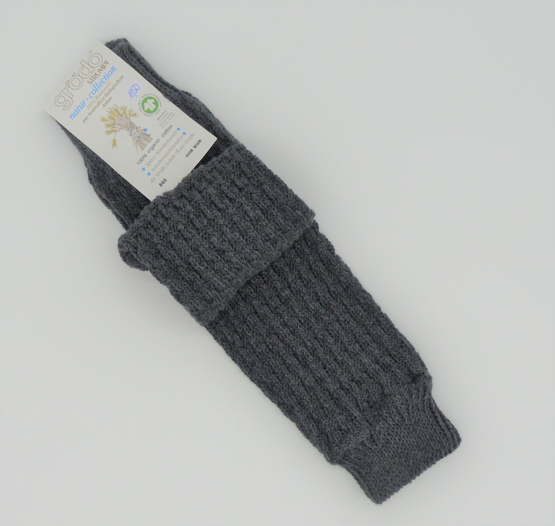 Grödo Strickstulpen, anthrazit