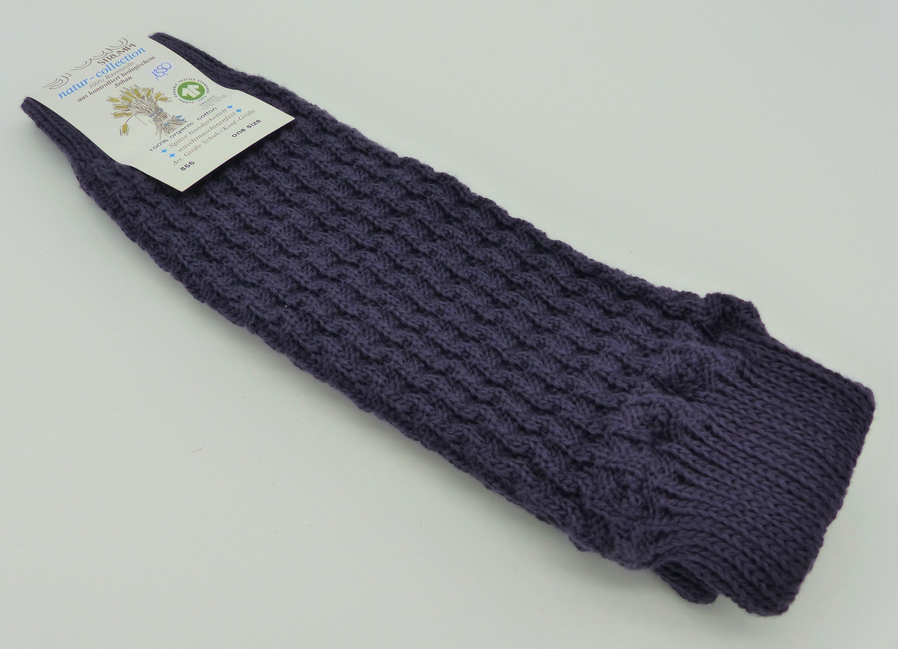 Grödo Strickstulpen, aubergine