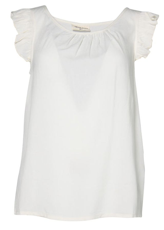 About Betty Bluse Flügelärmel, White