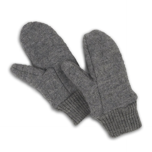 Halfen Handschuhe aus Wollwalk, Grau