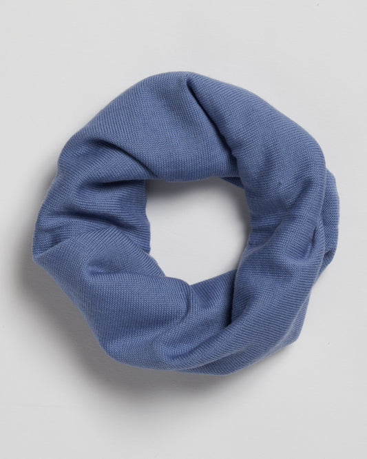 Halfen Kinder Strick-Loopschal Merinowolle, Rauchblau