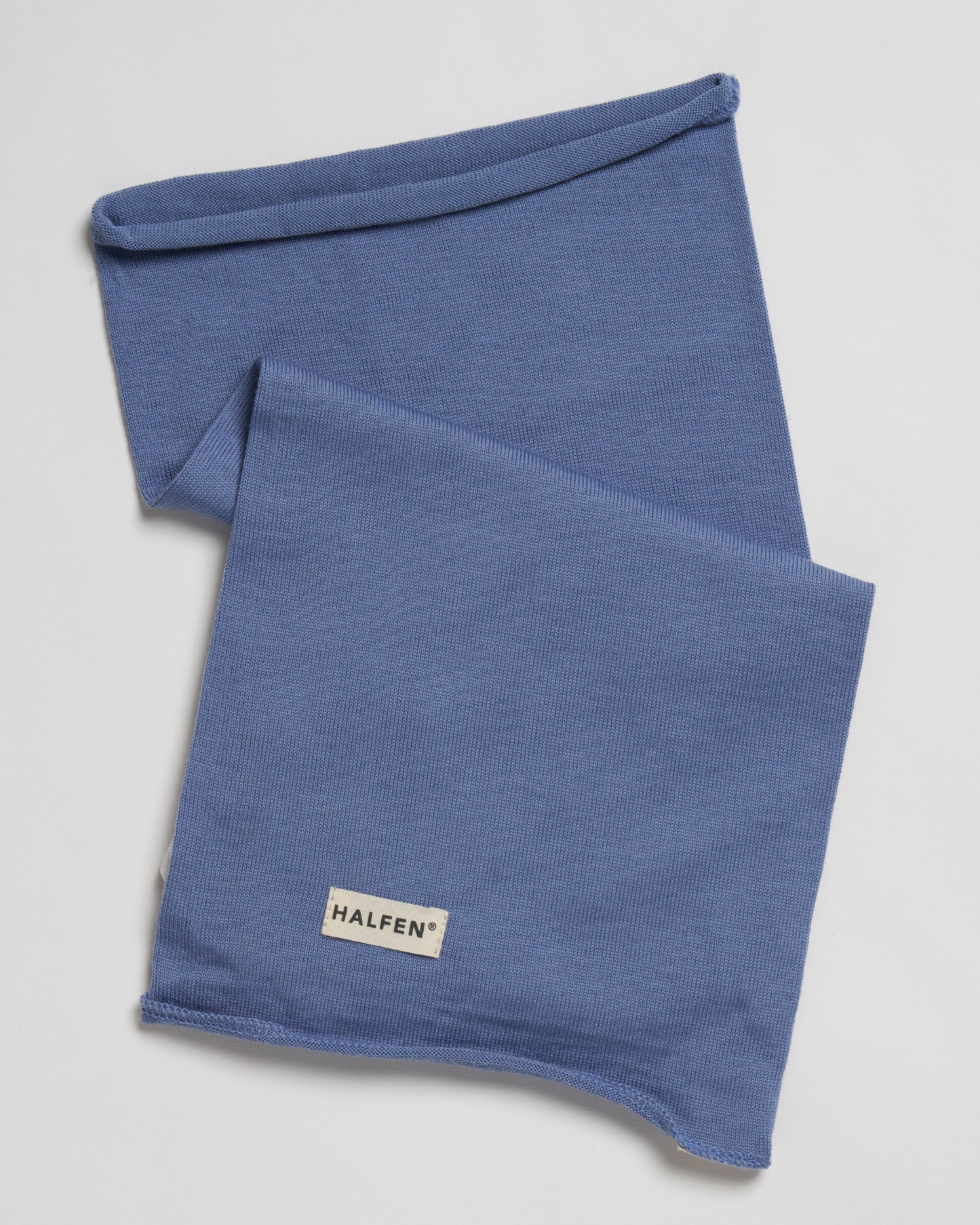 Halfen Kinder Strick-Loopschal Merinowolle, Rauchblau