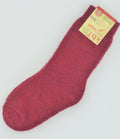 Hirsch Natur Kinder Trekkingsocken Wolle, rot