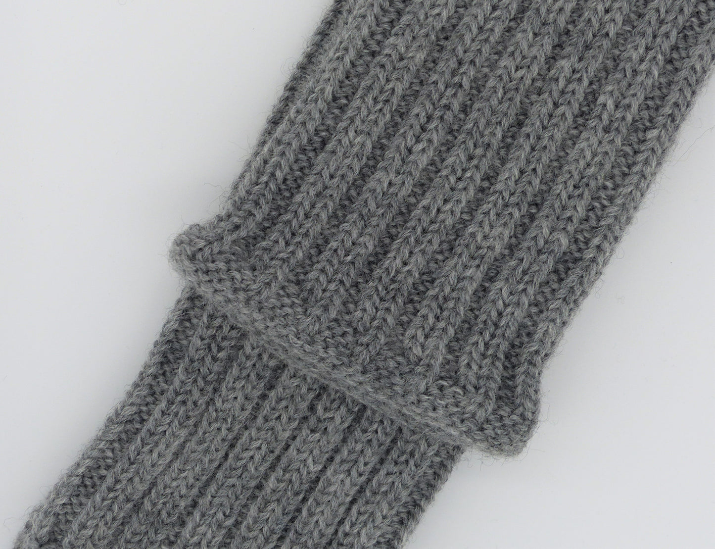 Hirsch Natur Damen Beinstulpen Wolle, hellgrau