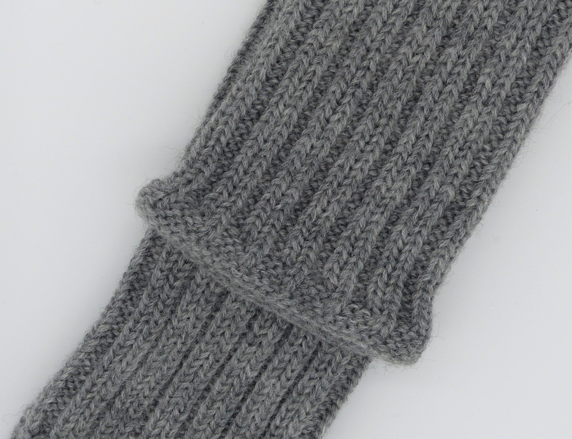 Hirsch Natur Damen Beinstulpen Wolle, hellgrau