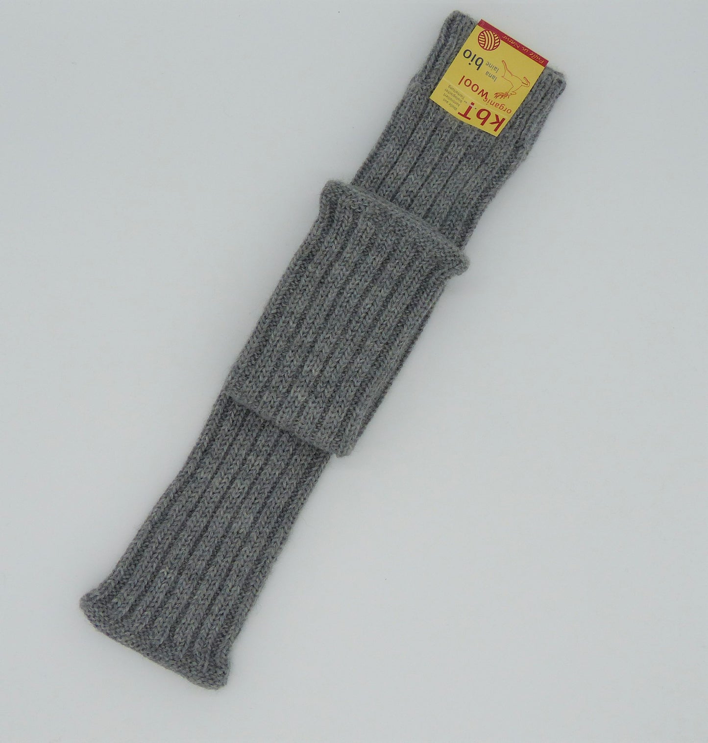 Hirsch Natur Damen Beinstulpen Wolle, hellgrau