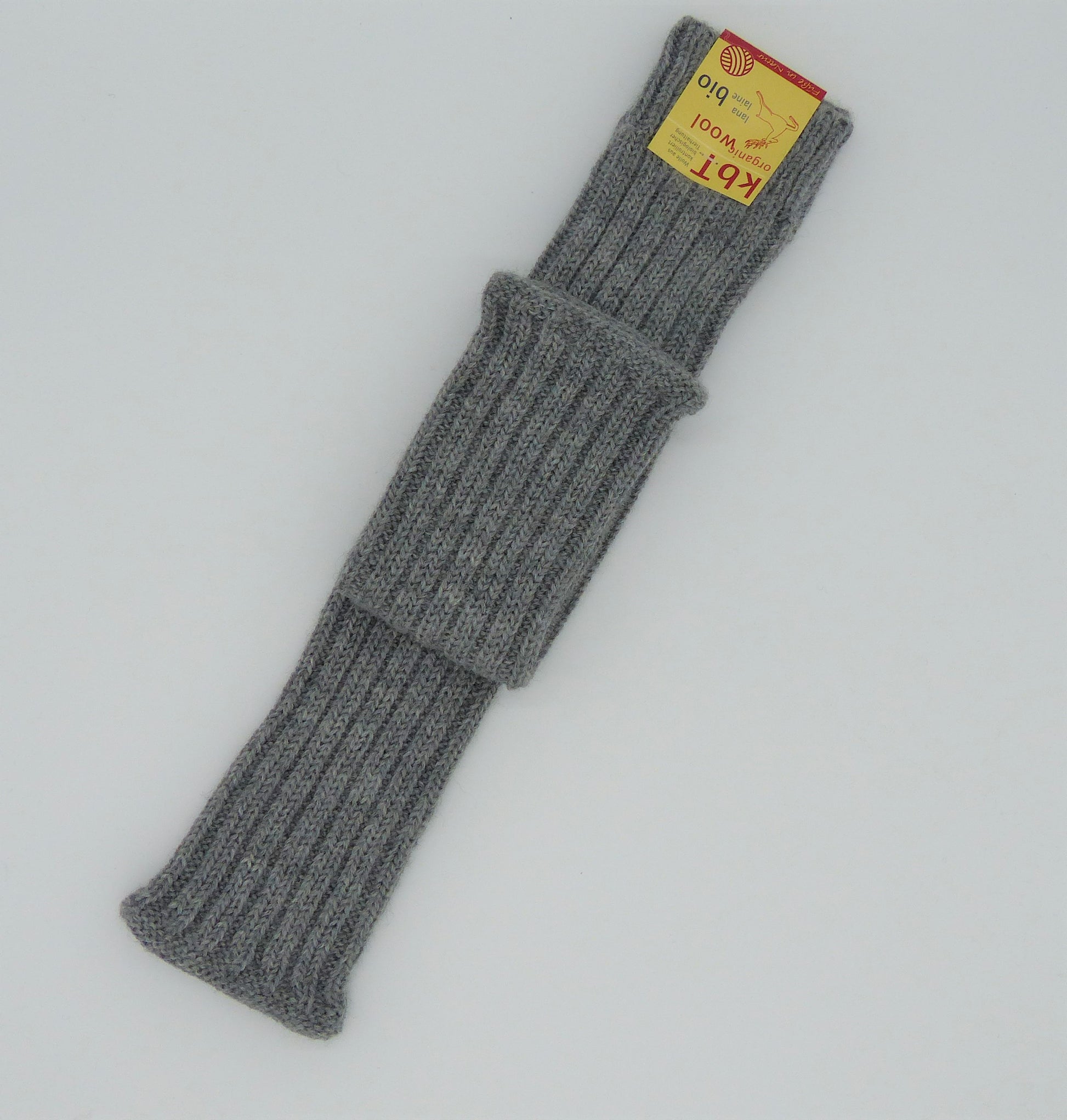 Hirsch Natur Damen Beinstulpen Wolle, hellgrau