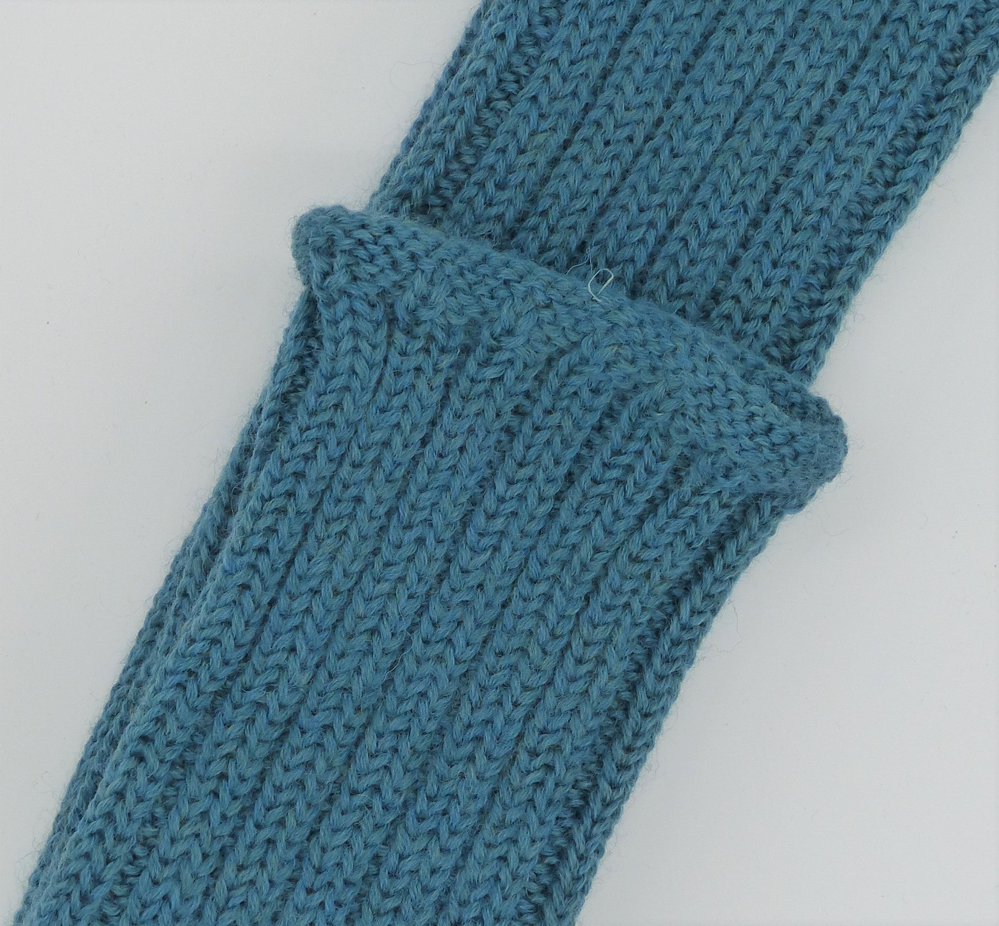 Hirsch Natur Damen Beinstulpen Wolle, petrol