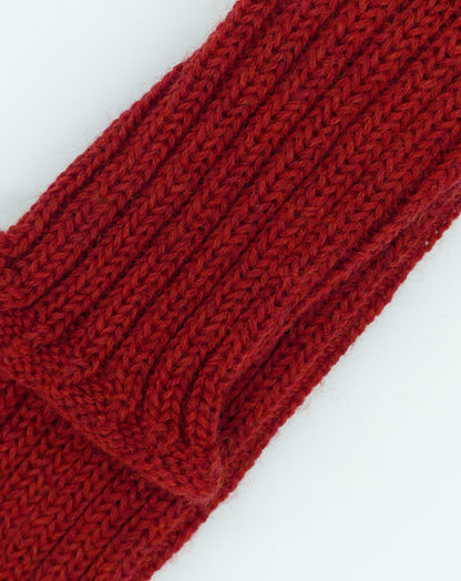 Hirsch Natur Kinder Beinstulpen Wolle, Mohn