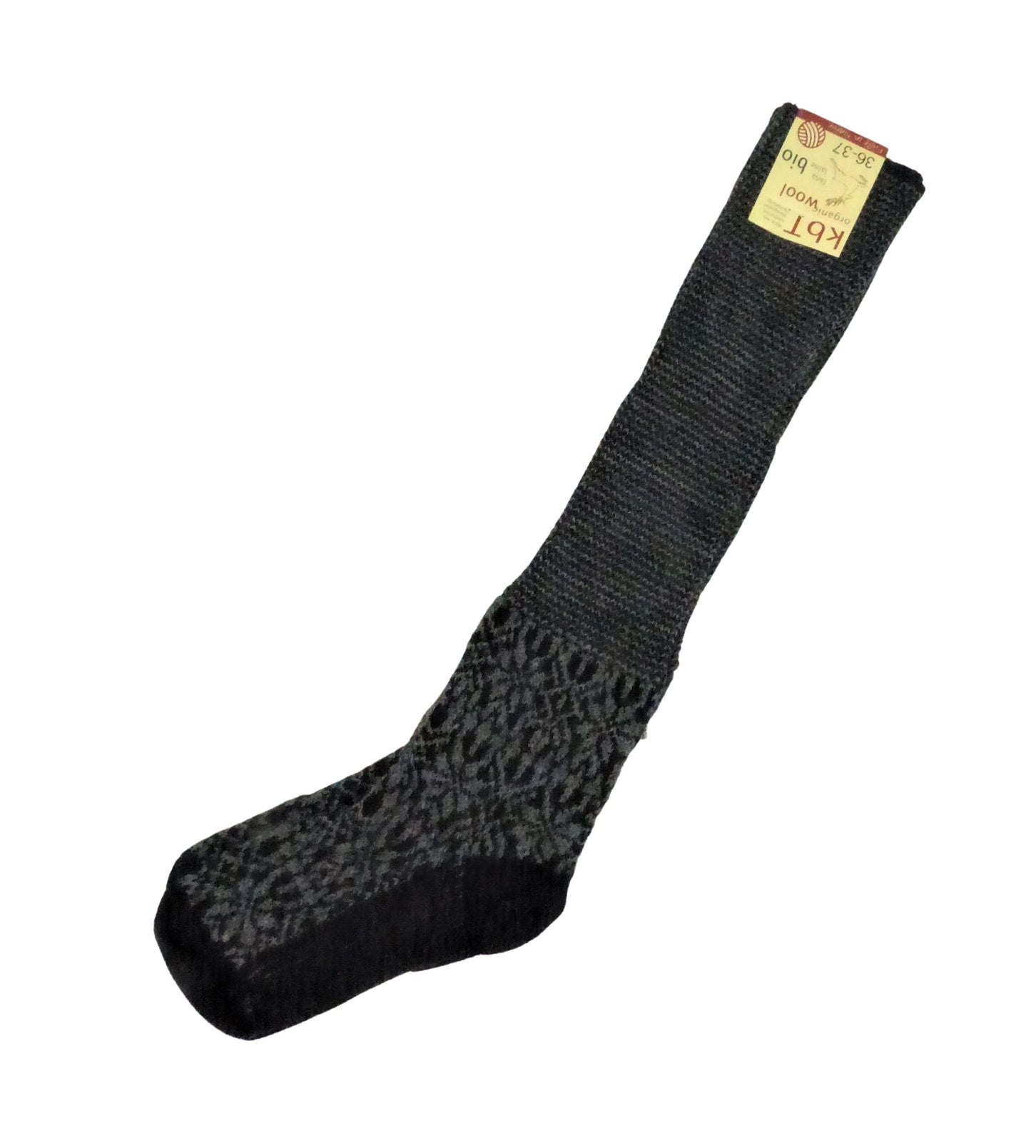 Hirsch Natur Kniestrumpf Sterne, schw./anth.