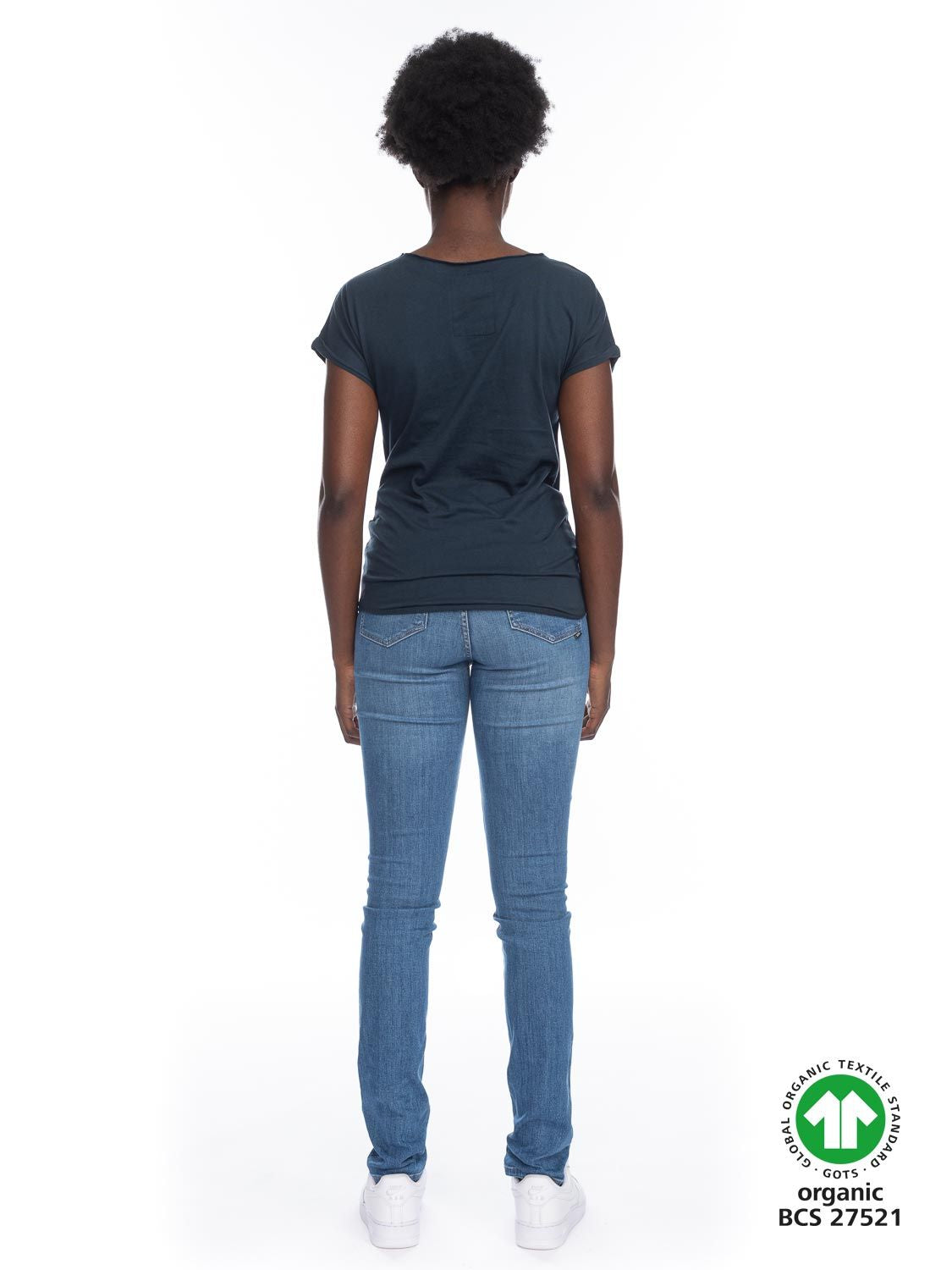 Ato Berlin Damen T-Shirt Cleo, Dunkelblau