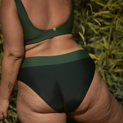 INASKA Soft Waist Bikini-Hose FLOW, dunkelgrün/moos