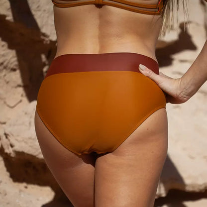 INASKA Soft Waist Bikini-Hose FLOW, Ocker/Rost