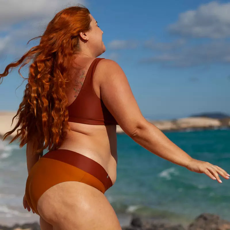 INASKA Soft Waist Bikini-Hose FLOW, Ocker/Rost