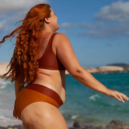 INASKA Soft Waist Bikini-Hose FLOW, Ocker/Rost