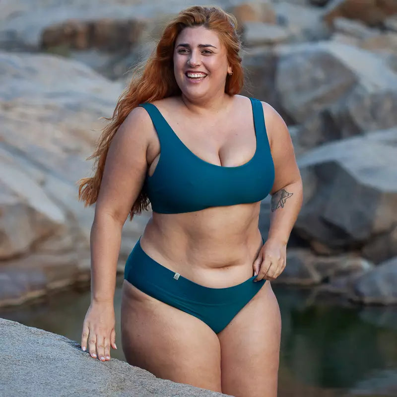 INASKA Soft Waist Bikini-Hose FLOW, petrol