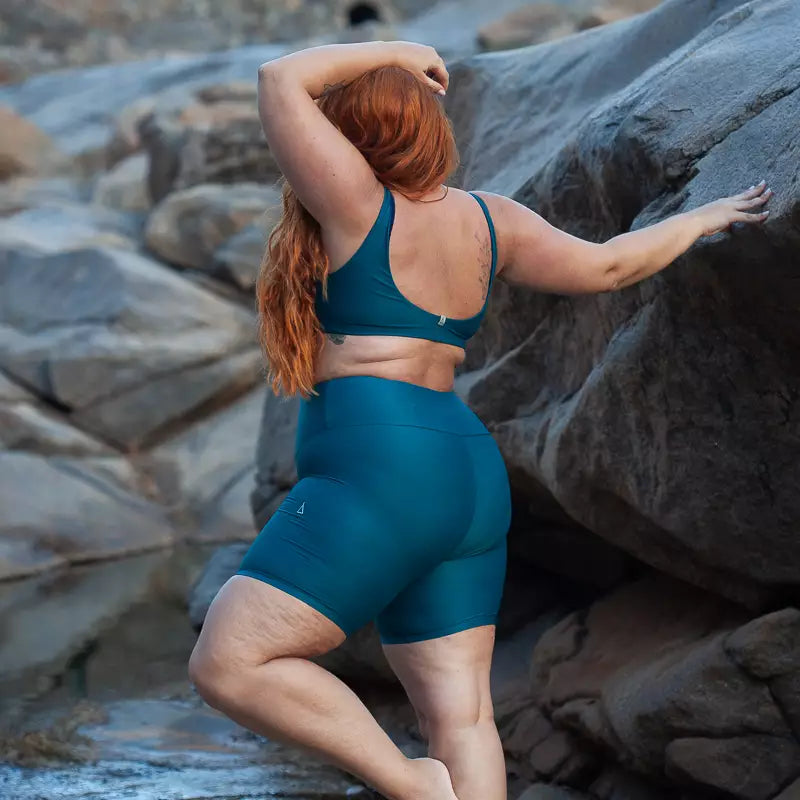 INASKA Radler-Hose High Waist Short Tight, petrol