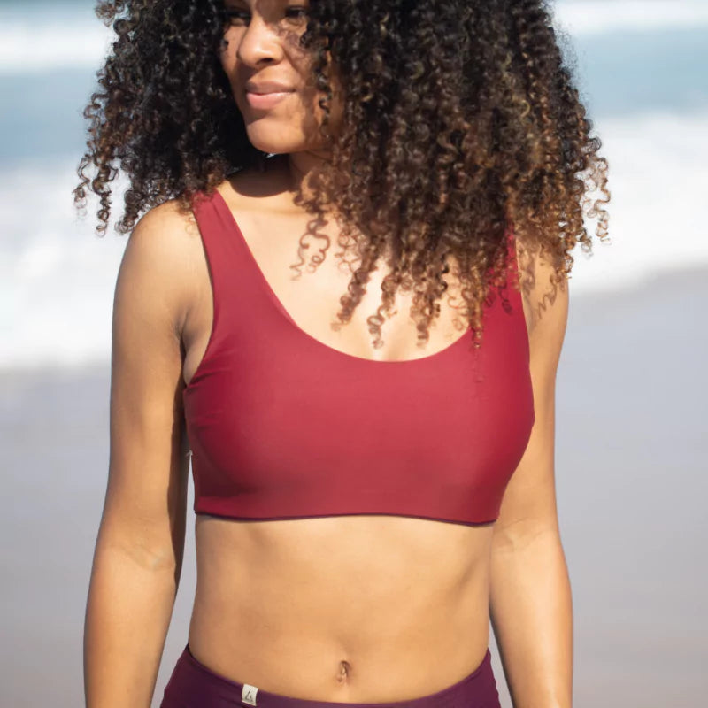 INASKA Wendbares Bikini-Top PURE, beere/dunkelrot