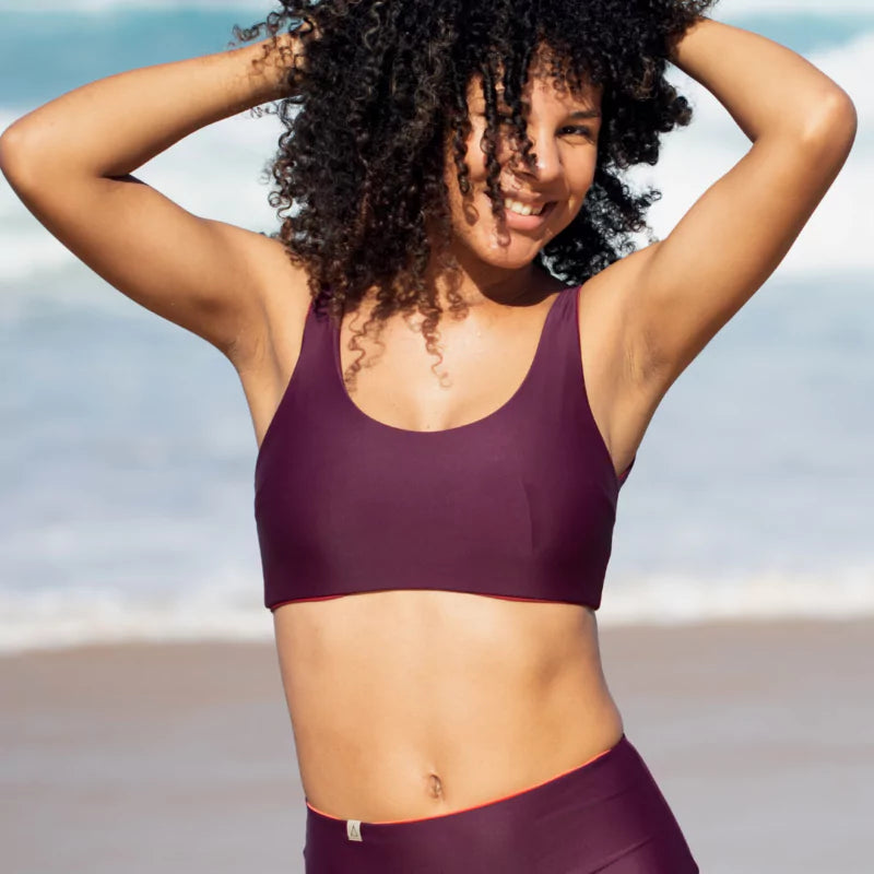 INASKA Wendbares Bikini-Top PURE, beere/dunkelrot