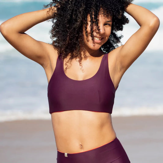 INASKA Wendbares Bikini-Top PURE, beere/dunkelrot