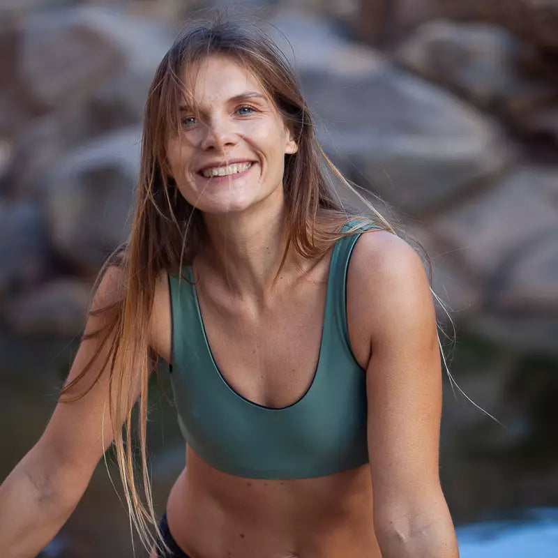 INASKA Wendbares Bikini-Top PURE, schwarz/khaki