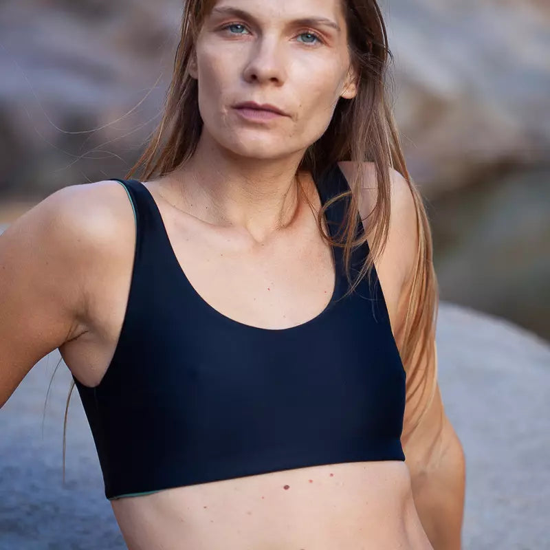 INASKA Wendbares Bikini-Top PURE, schwarz/khaki