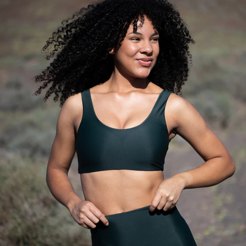 INASKA Wendbares Bikini-Top PURE, dunkelgrün/moos