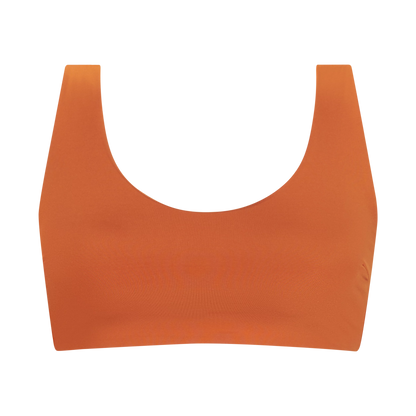 INASKA Wendbares Bikini-Top PURE, dunkelgrün/orange
