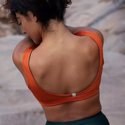 INASKA Wendbares Bikini-Top PURE, dunkelgrün/orange