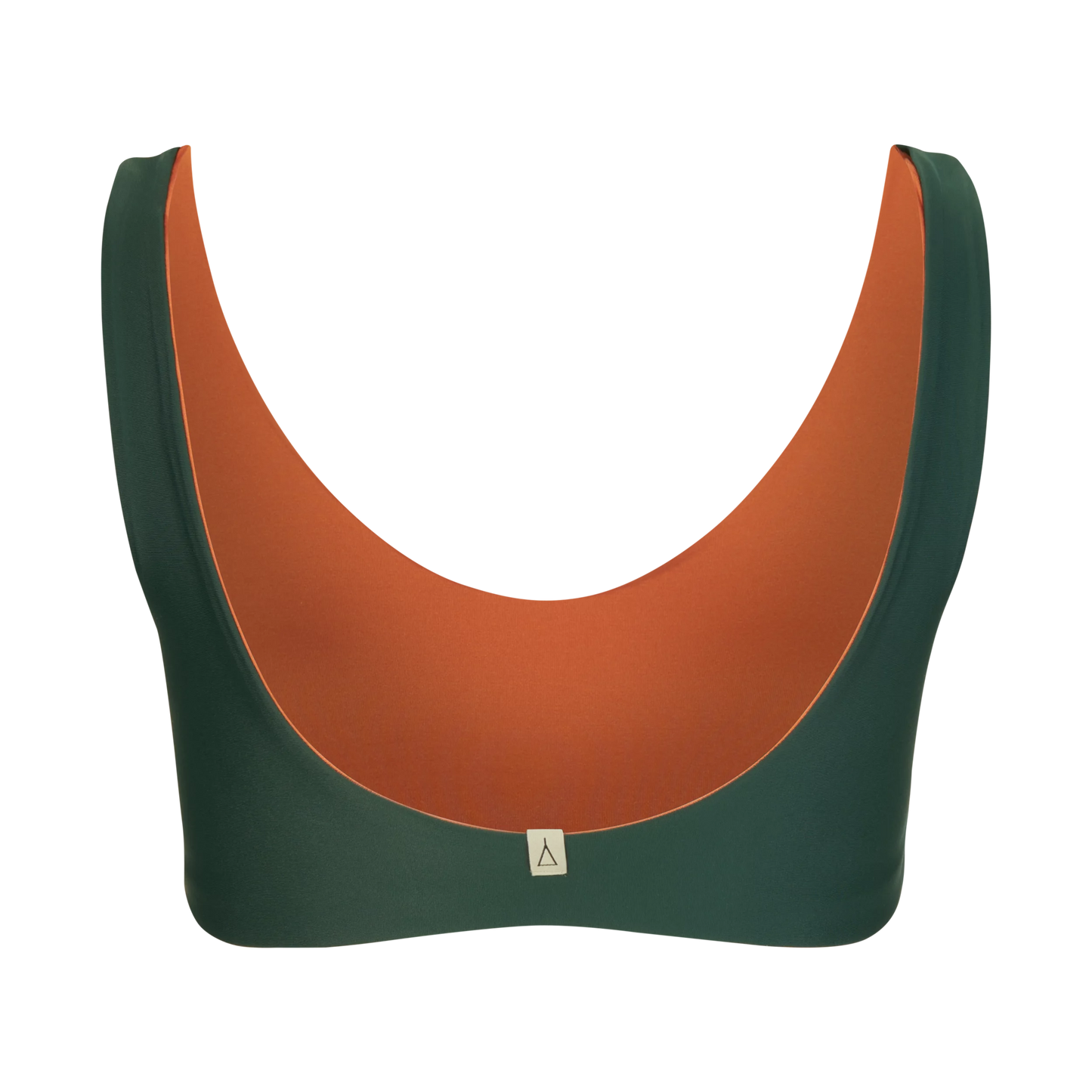 INASKA Wendbares Bikini-Top PURE, dunkelgrün/orange