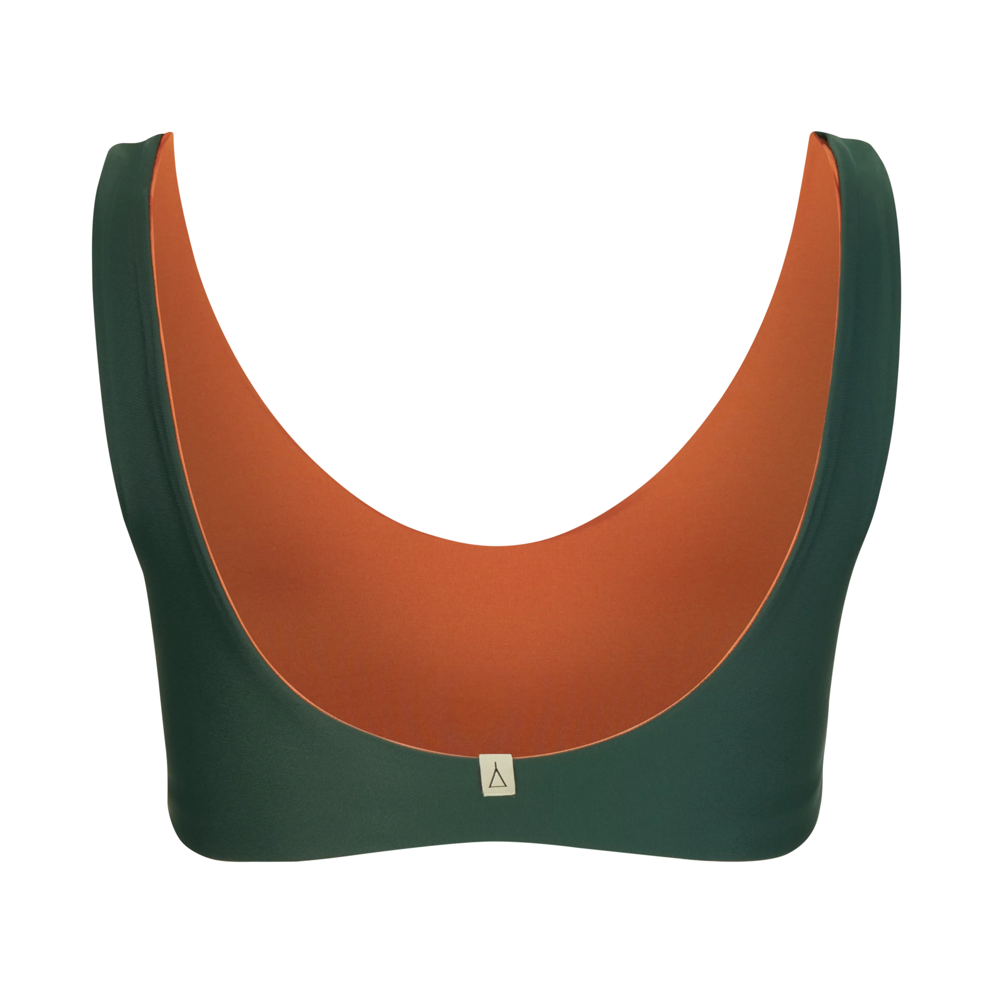 INASKA Wendbares Bikini-Top PURE, dunkelgrün/orange